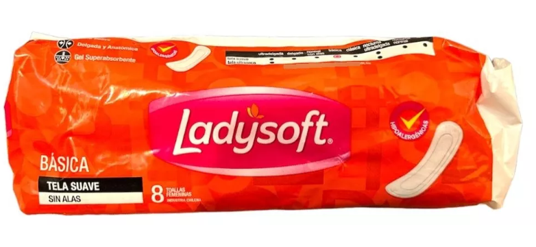 toallitas femeninas Lady soft basica 8 unid.